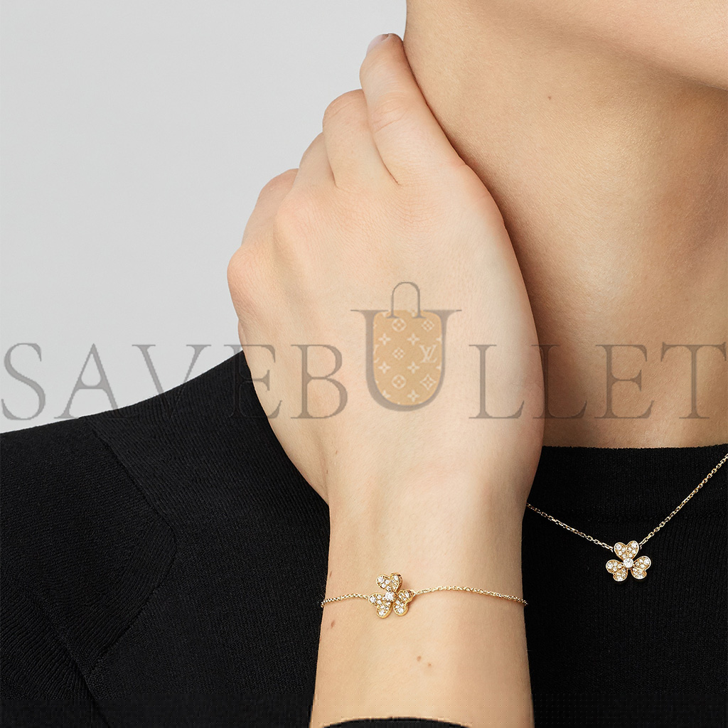 v*n cl*f arpels frivole pendant, mini model - yellow gold, Di*m*nd vcarp24000